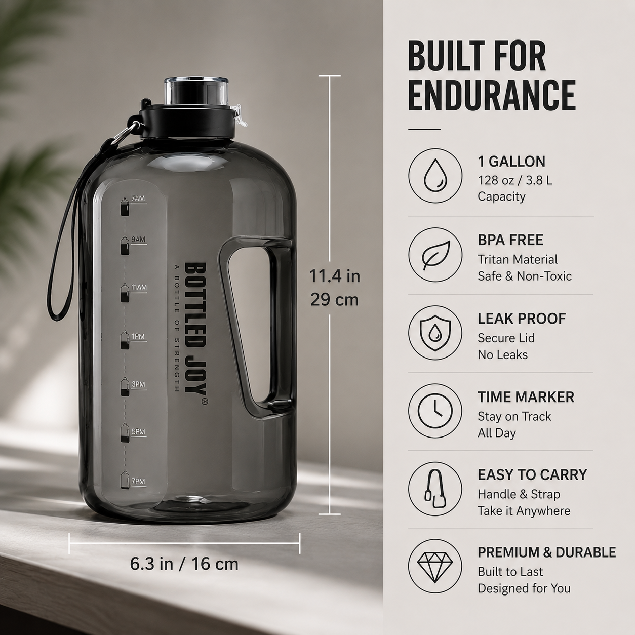 3.8L / 1 Gallon Hydration Bottle