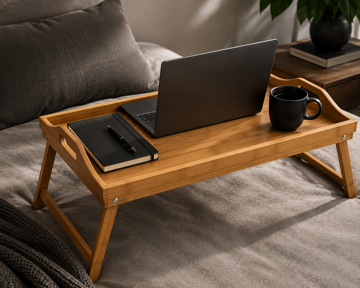 Bamboo Folding Breakfast Tray